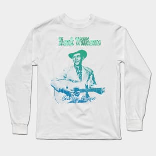 Hank Williams//green solid style, Long Sleeve T-Shirt